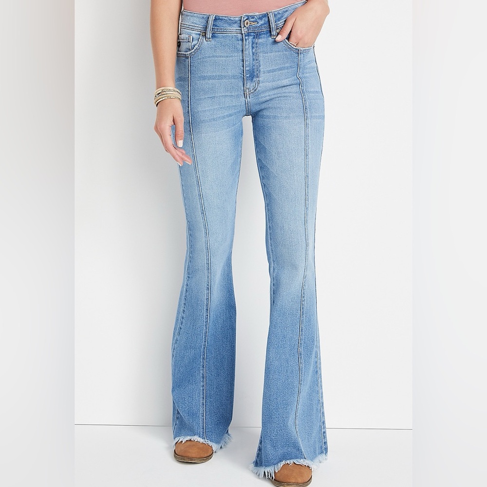 KanCan Flare High Rise Front Seam Jeans - Size 24